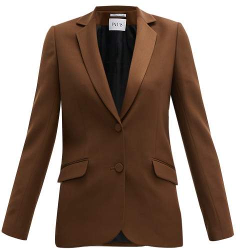 Pallas X Claire Thomson Jonville Pallas X Claire Thomson-jonville - Faulkner Single-breasted Wool Blazer - Womens - Brown