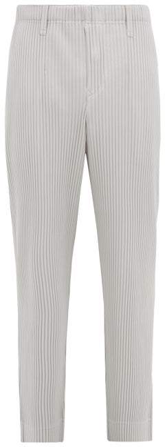 Homme Plissé Issey Miyake Homme Plisse Issey Miyake - Straight-leg Pleated Trousers - Mens - Light Grey