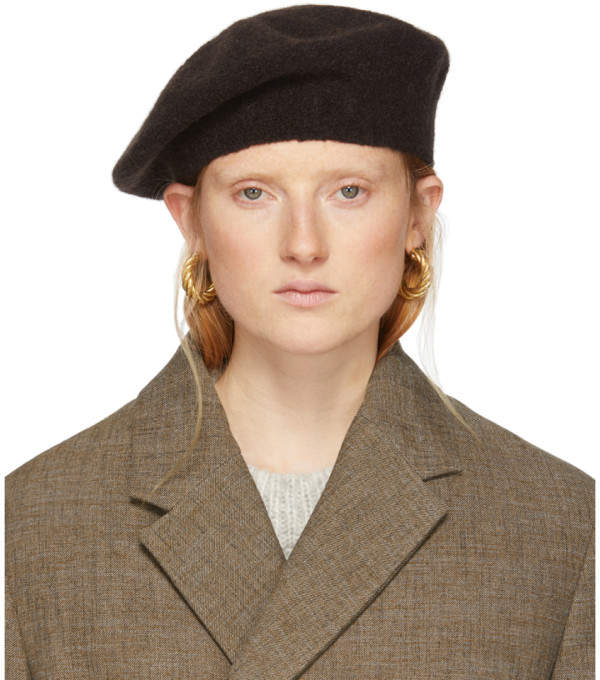 Lauren Manoogian Brown Horizontal Beret