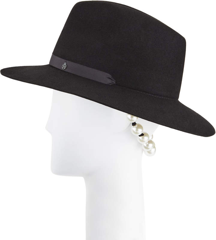 Maison Michel Camila Gangsta Pearls Fedora Hat