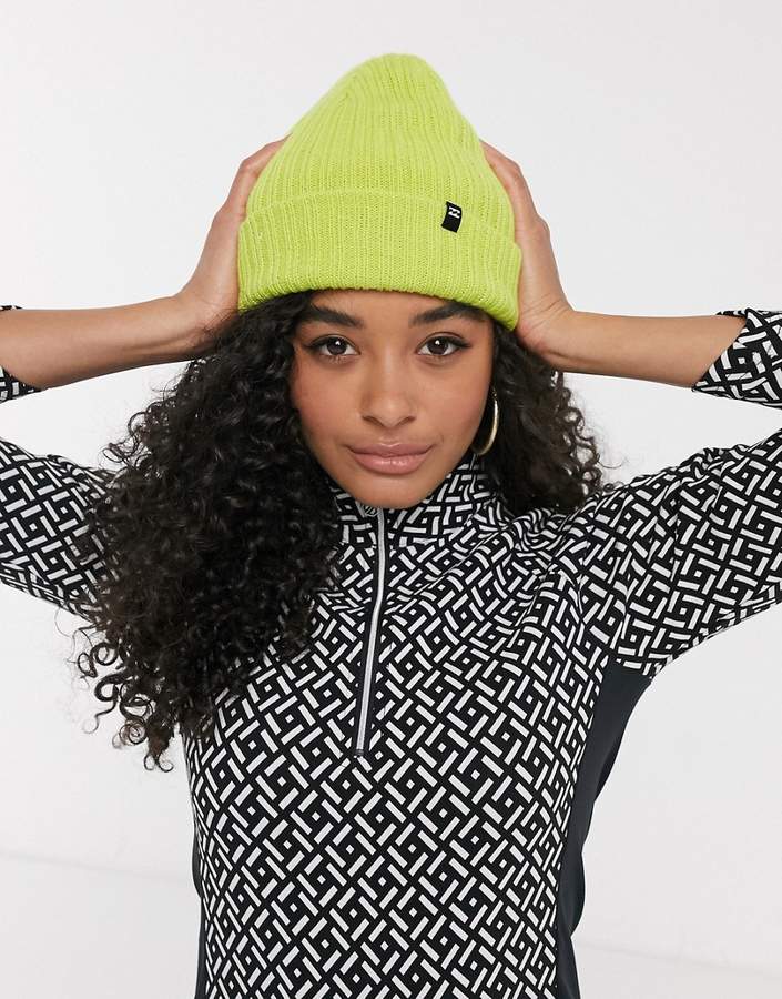 Billabong Arcade beanie in neon yellow