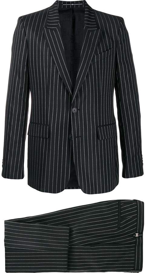 Givenchy logo pinstriped suit