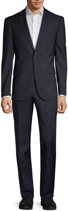 Calvin Klein Slim-Fit Pinstripe Wool Suit