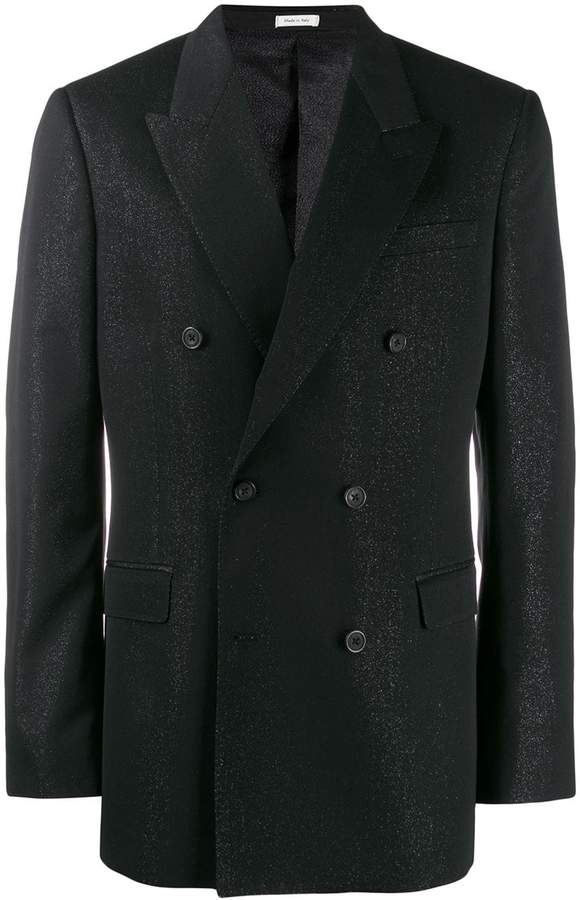 Alexander McQueen glitter detail suit jacket