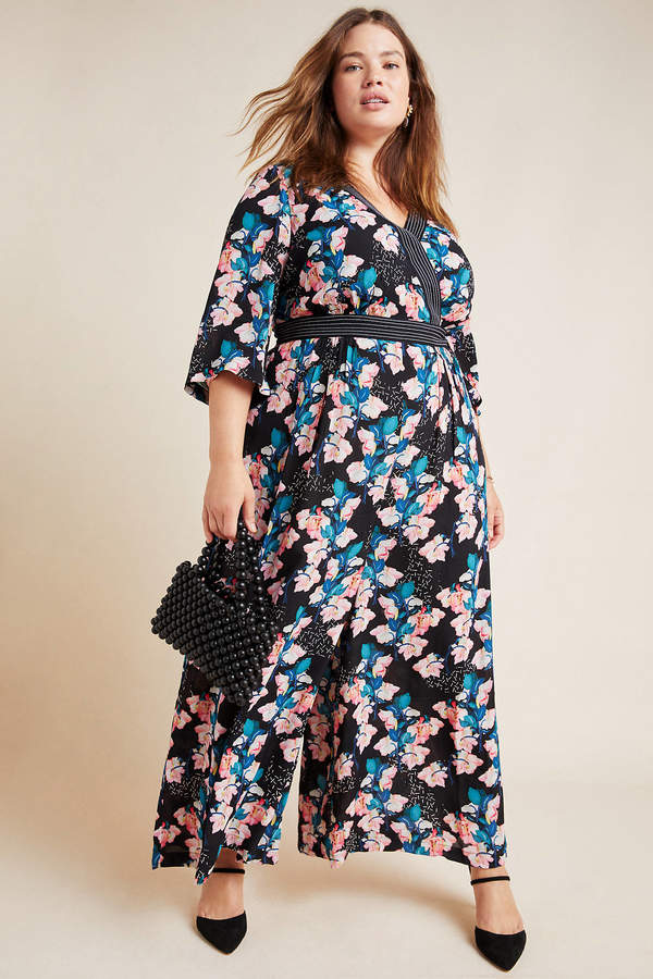 Bl Nk Montage Floral Wide-Leg Jumpsuit