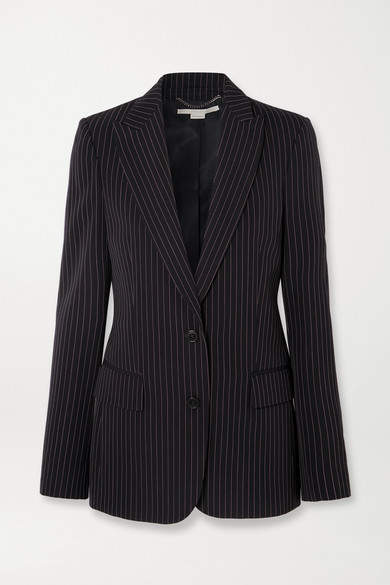 Stella Mccartney Stella McCartney - Pinstriped Wool-twill Blazer - Midnight blue