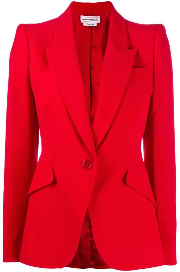 Alexander McQueen structured shoulder blazer