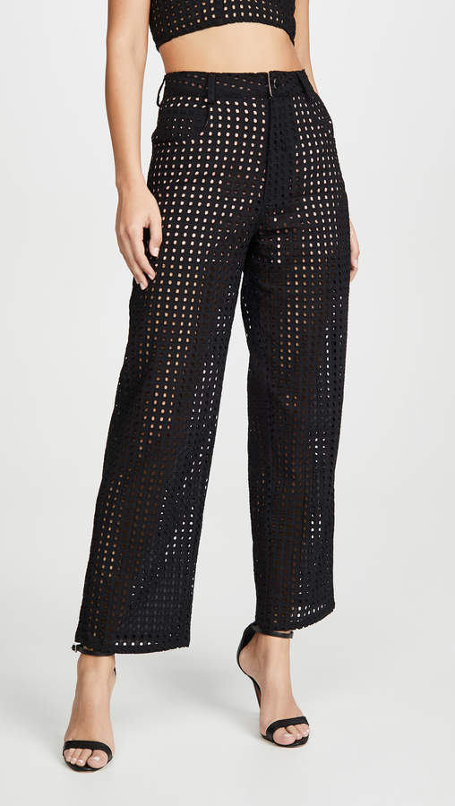 Fleur Du Mal Eyelet Jeans