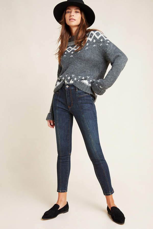 Pilcro And The Letterpress Pilcro Front Seam High-Rise Denim Leggings