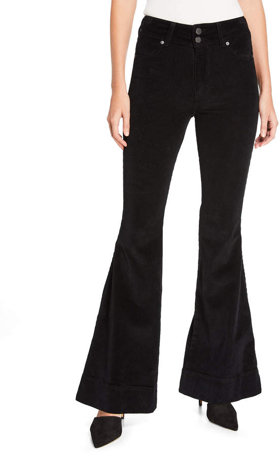 ALICE + OLIVIA JEANS Beautiful Double-Waistband Corduroy Bell Jeans