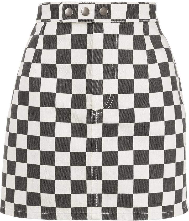 Saint Laurent checkerboard mini skirt