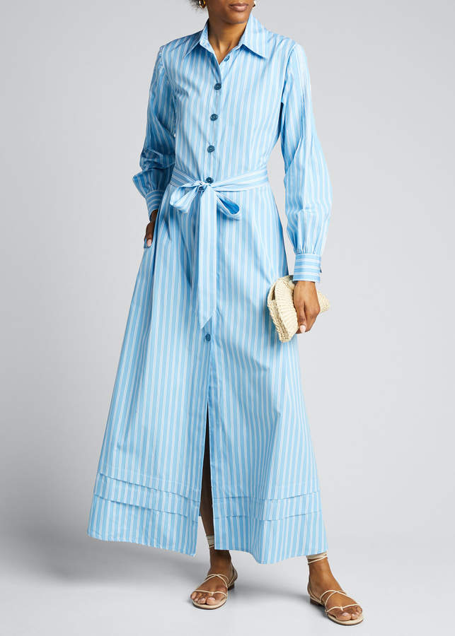 Evi Grintela Lily Striped Flare Shirtdress