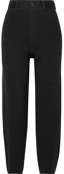 Balenciaga - Wool-blend Ponte Straight-leg Pants - Black