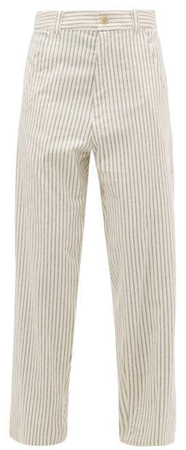 Haider Ackermann - Chanda Striped Cotton Trousers - Womens - White Multi