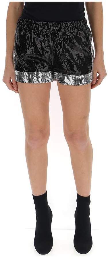 Amen Sequin Embellished Mini Shorts