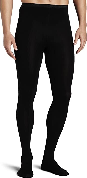 Capezio Men's Knit Footed Tights (Black) Men's Clothing