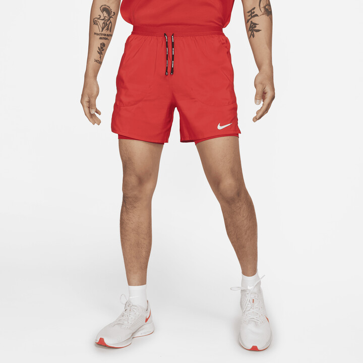 Nike Men's Flex Stride 5" 2-In-1 Running Shorts in Red