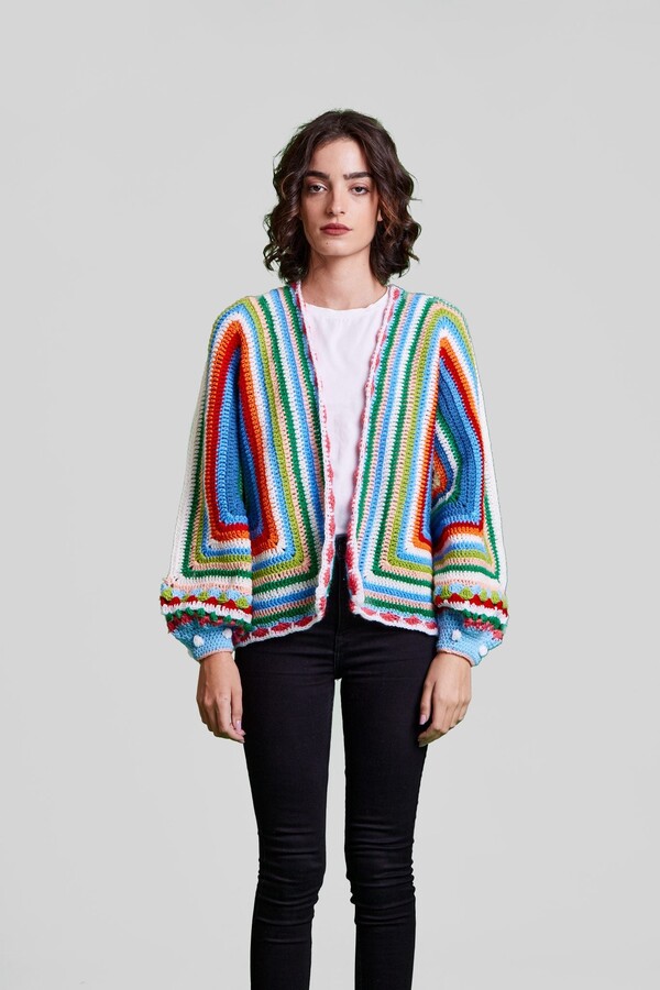 Steffy Gemayel Bomber Multicolored Cardigan