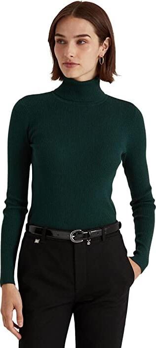 LAUREN Ralph Lauren Turtleneck Sweater (Hunt Club Green) Women's Sweater