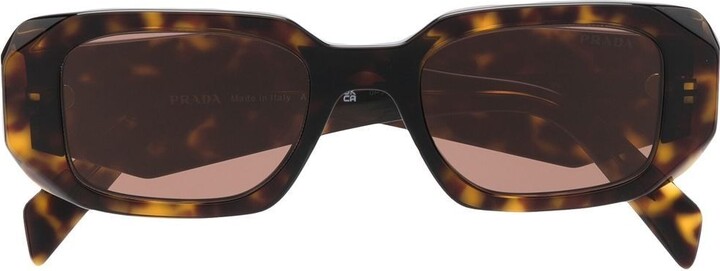 Prada Eyewear Tortoiseshell-Effect Square-Frame Sunglasses