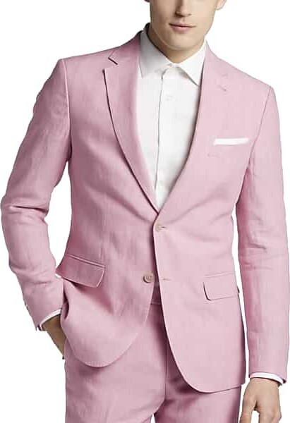 JOE Joseph Abboud Linen Slim Fit Men's Suit Separates Jacket Rose