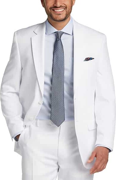 Pronto Uomo Men's Modern Fit Suit Separates Coat White