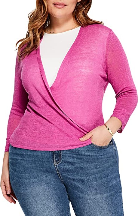 NIC+ZOE Petite Four-Way Cardigan (Orchid Petal) Women's Clothing