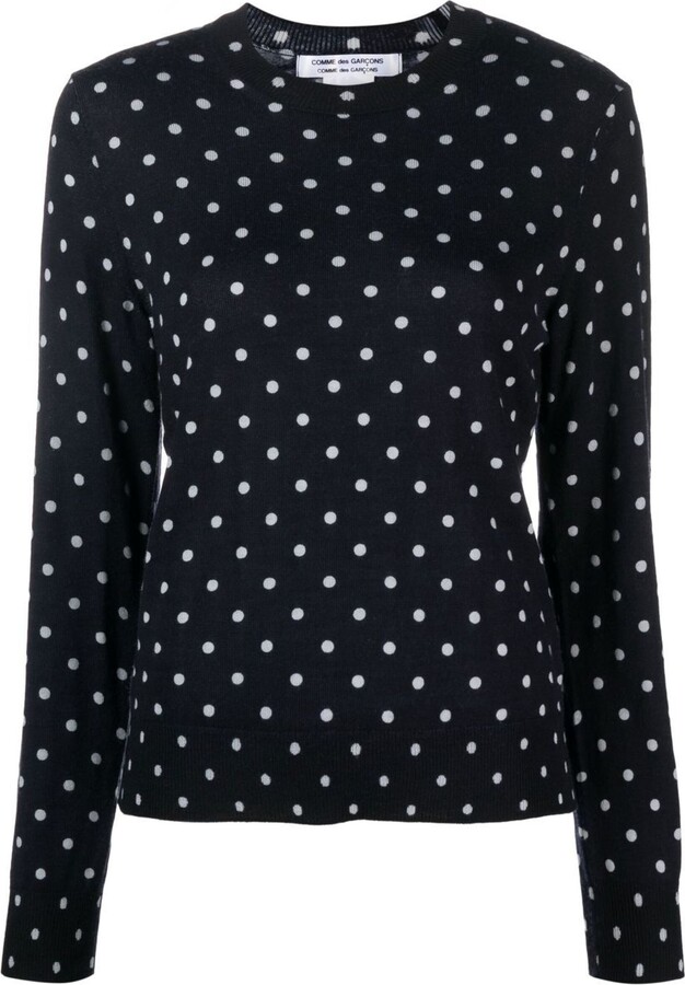 Polka-Dot Crew-Neck Jumper