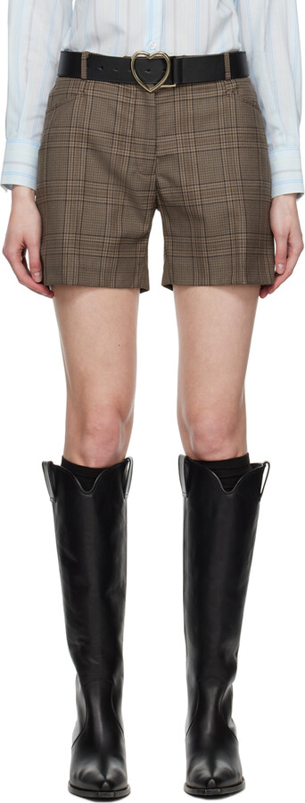 Ernest W. Baker Brown Check Shorts