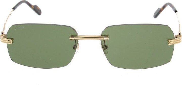 Cartier Rectangle Frameless Sunglasses