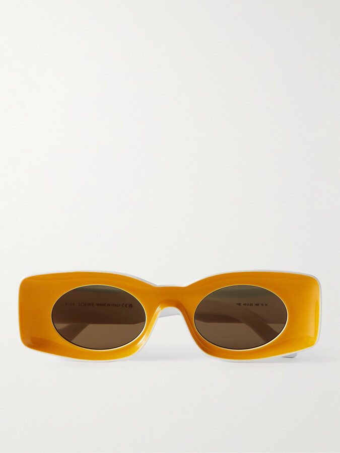 + Paula's Ibiza Rectangular-Frame Acetate Sunglasses