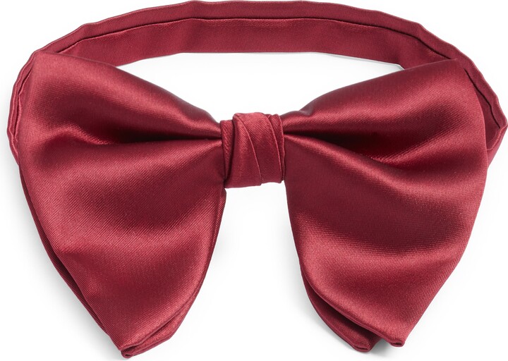 CLIFTON WILSON Red Silk Butterfly Bow Tie