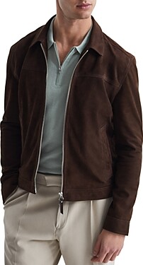 Reiss Riley Slim Fit Leather Jacket