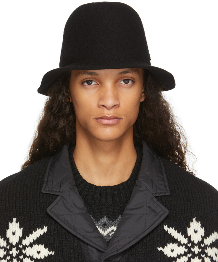 Junya Watanabe Black Script Hat