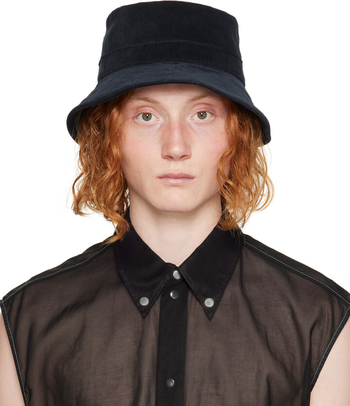 Jil Sander Navy Corduroy Bucket Hat