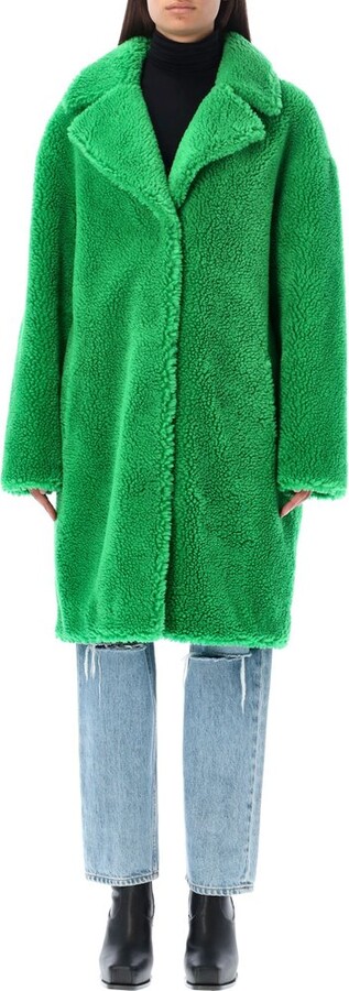 Stand Studio Faux Shearling Single-Breasted Long-Sleeved Coat