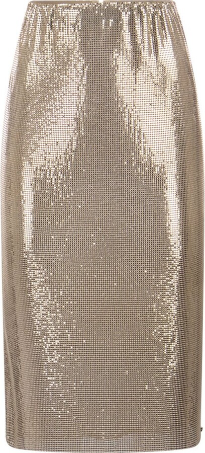 Sportmax Embellished High Waist Skirt