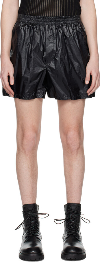 SAPIO Black Button-Fly Shorts