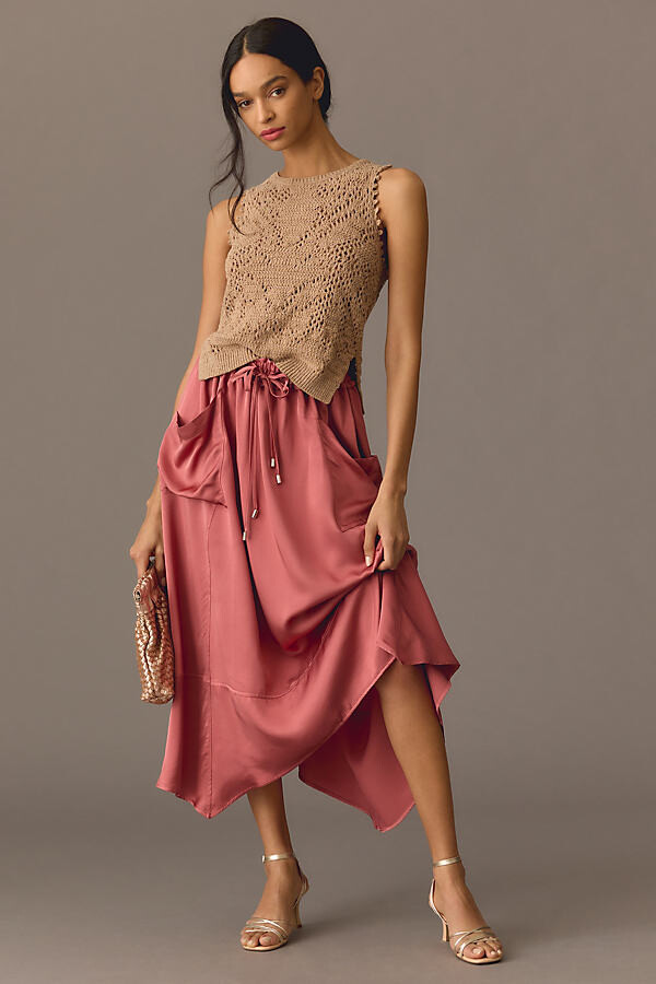 By Anthropologie Silky Parachute Skirt