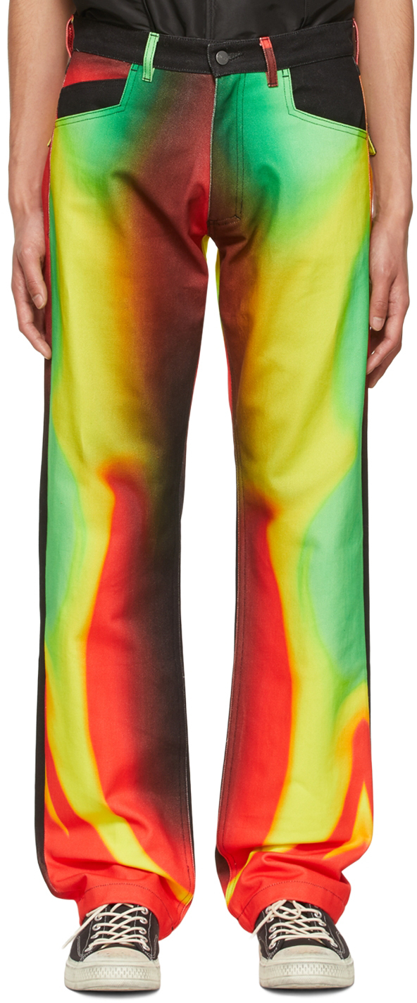 AGR Multicolor Printed Jeans