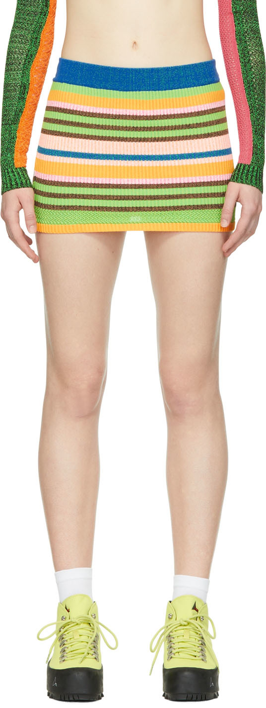 AGR Multicolor Nylon Mini Skirt