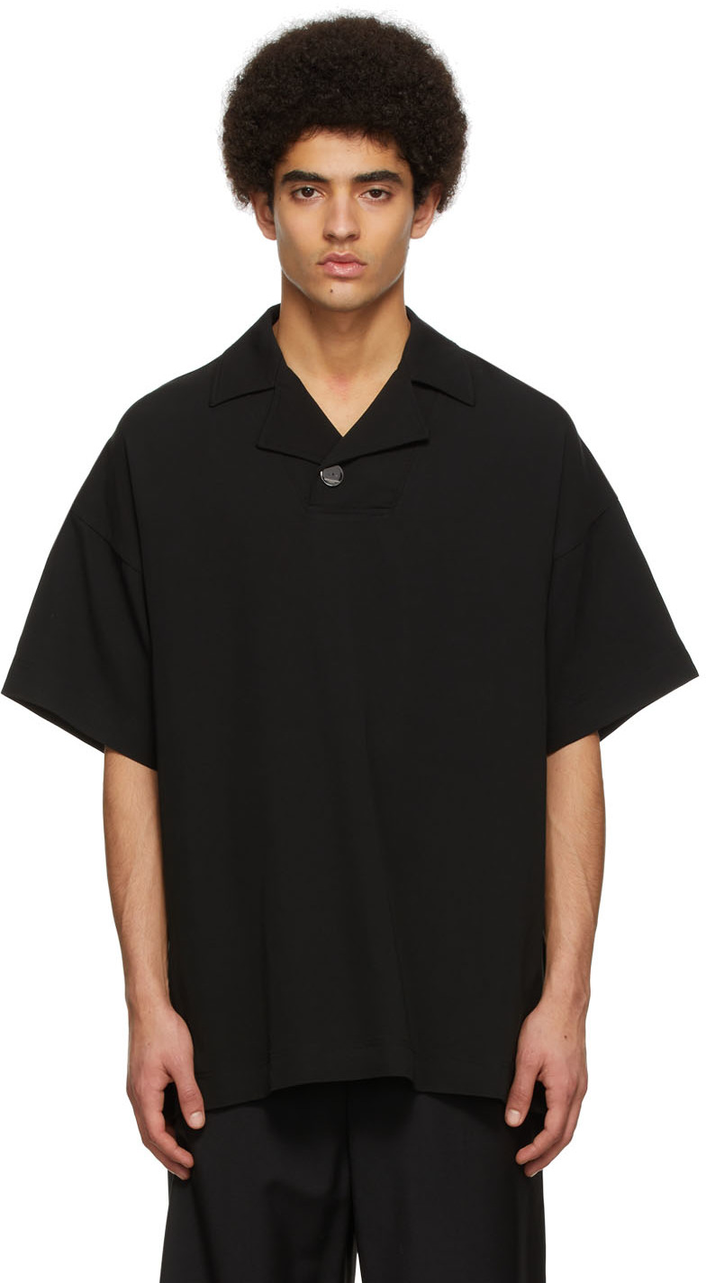 Wooyoungmi Black Rayon Polo