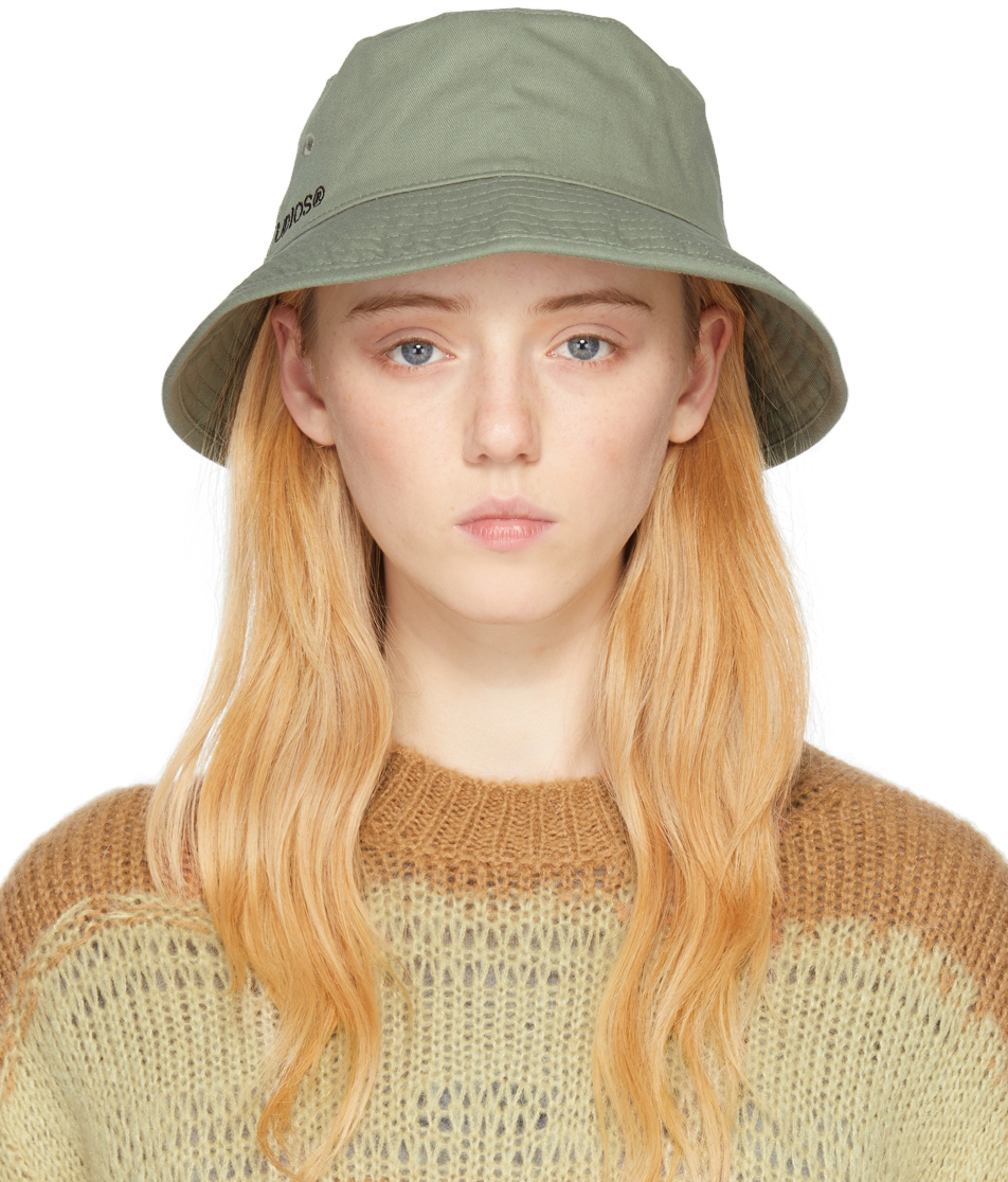 Acne Studios Green Brimmo Bucket Hat