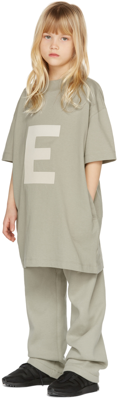 Essentials Kids Green Big E Pocket T-Shirt