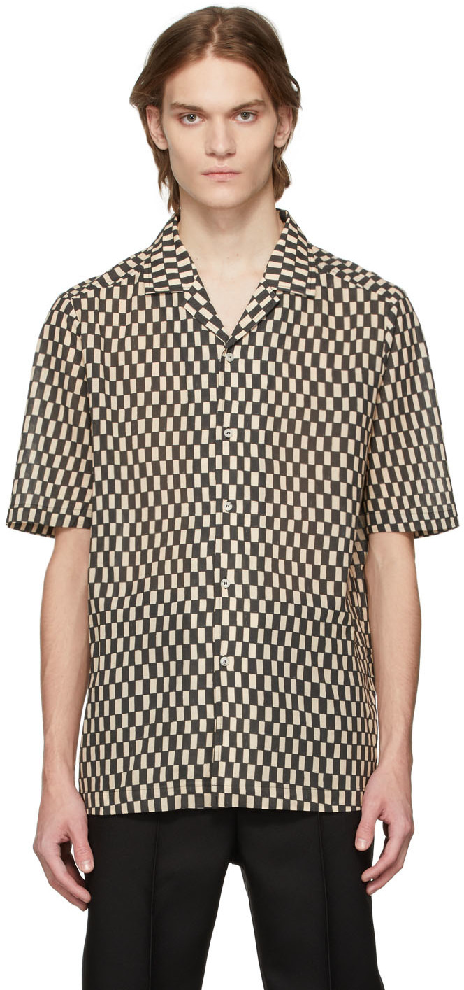 Nanushka Black & Beige Maitho Shirt