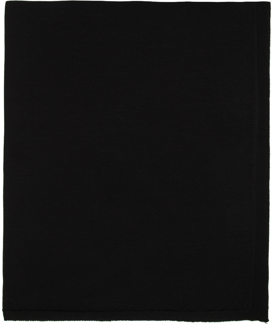 Rick Owens Black Knit Classic Scarf