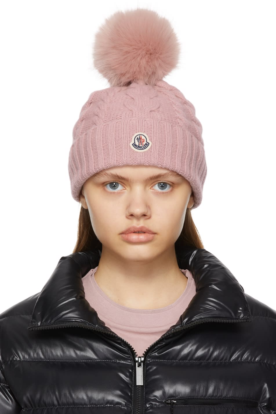 Moncler Pink Pompom Beanie