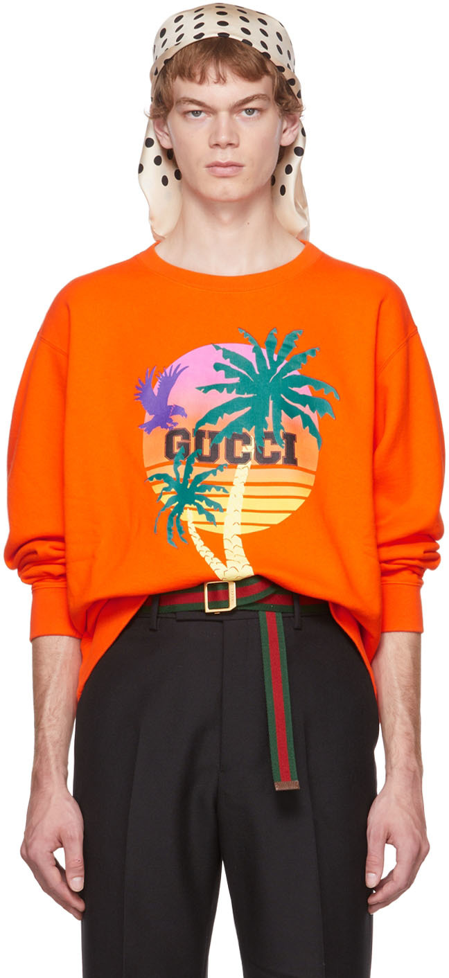 Gucci Orange Cotton Sweatshirt