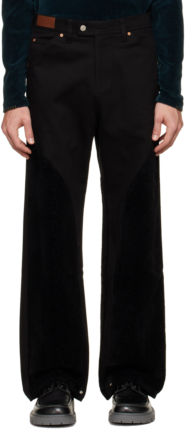 Andersson Bell Black Paneled Trousers