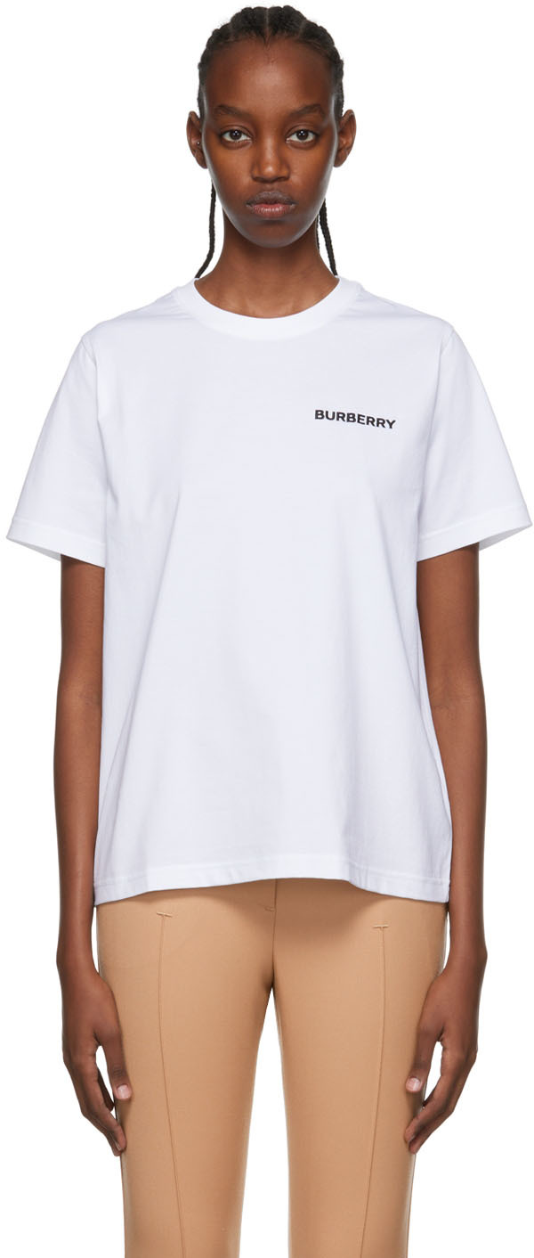 Burberry White Cotton T-Shirt